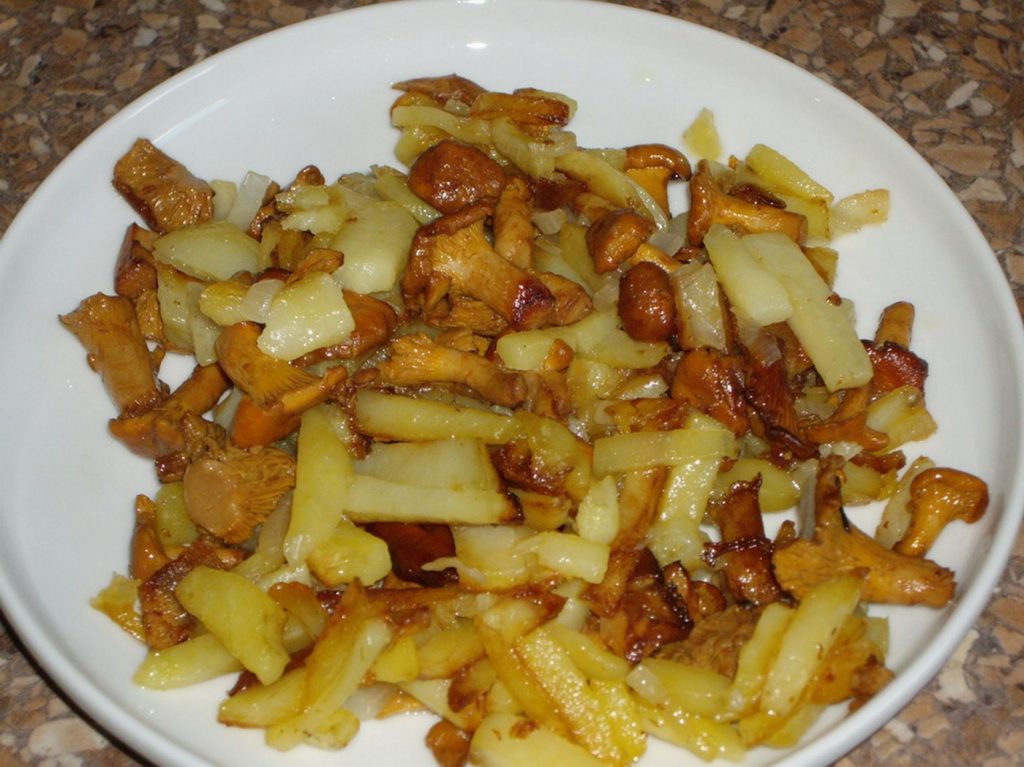 Жареная Картошка С Грибами На Сковороде Рецепт