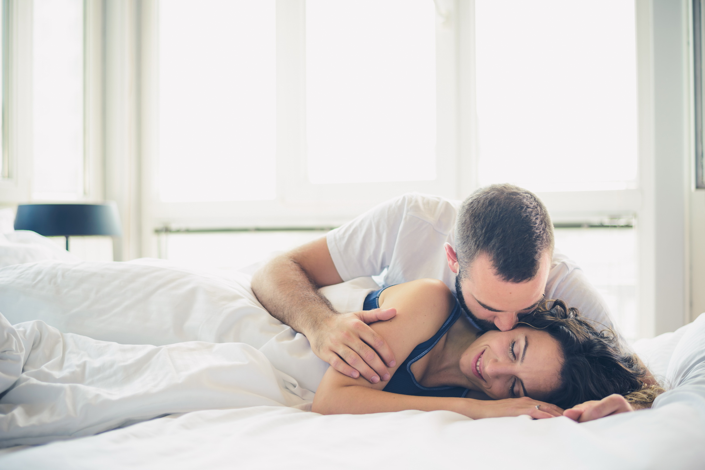 Couple having passionate morning pictures