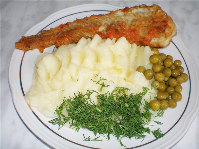 Картошка с рыбой минтай