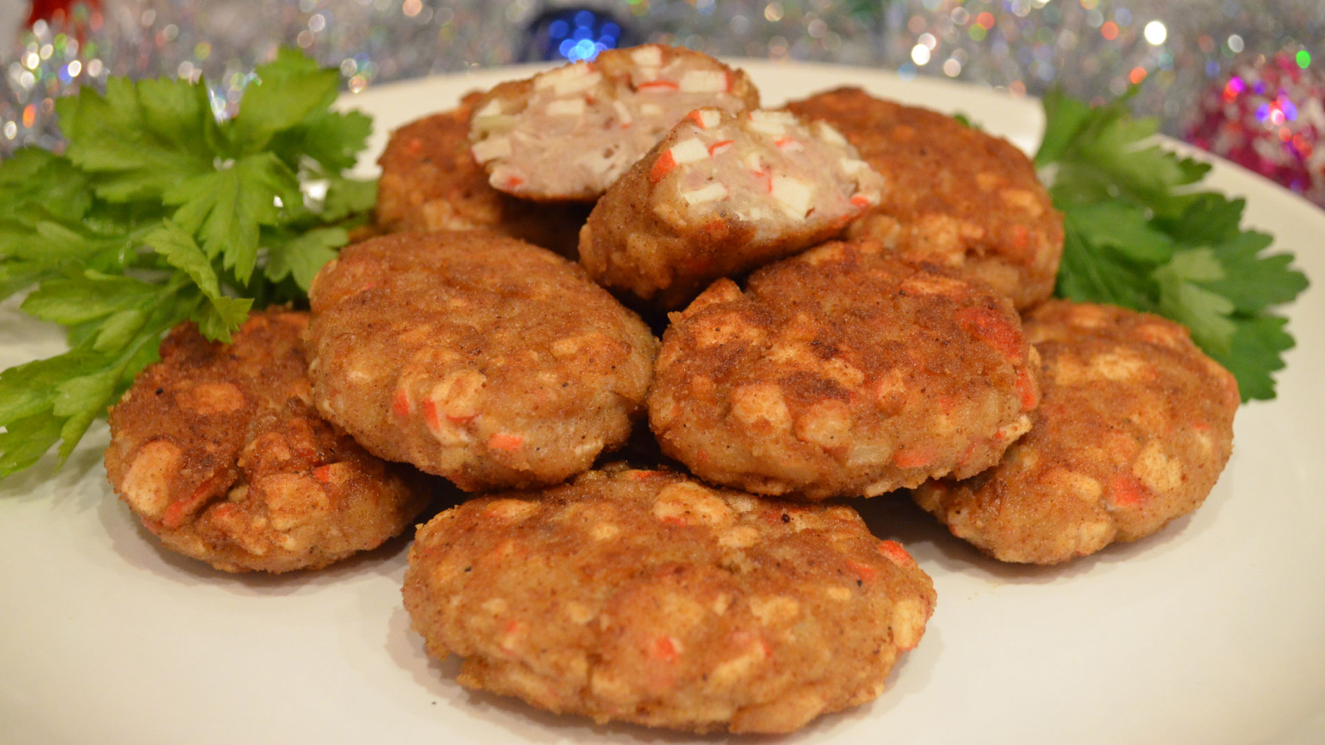 Оладушки из крабовых палочек