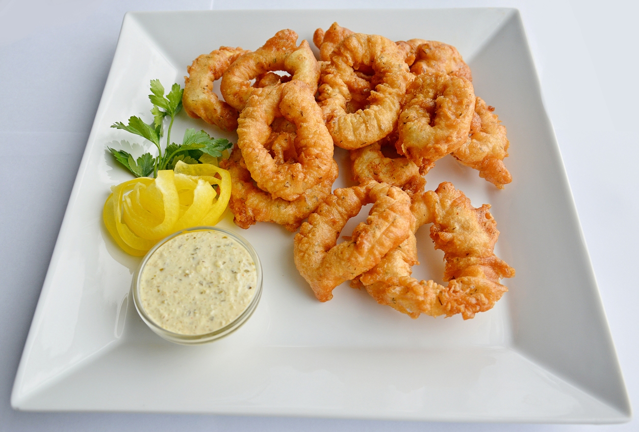 Кальмары в пивном кляре