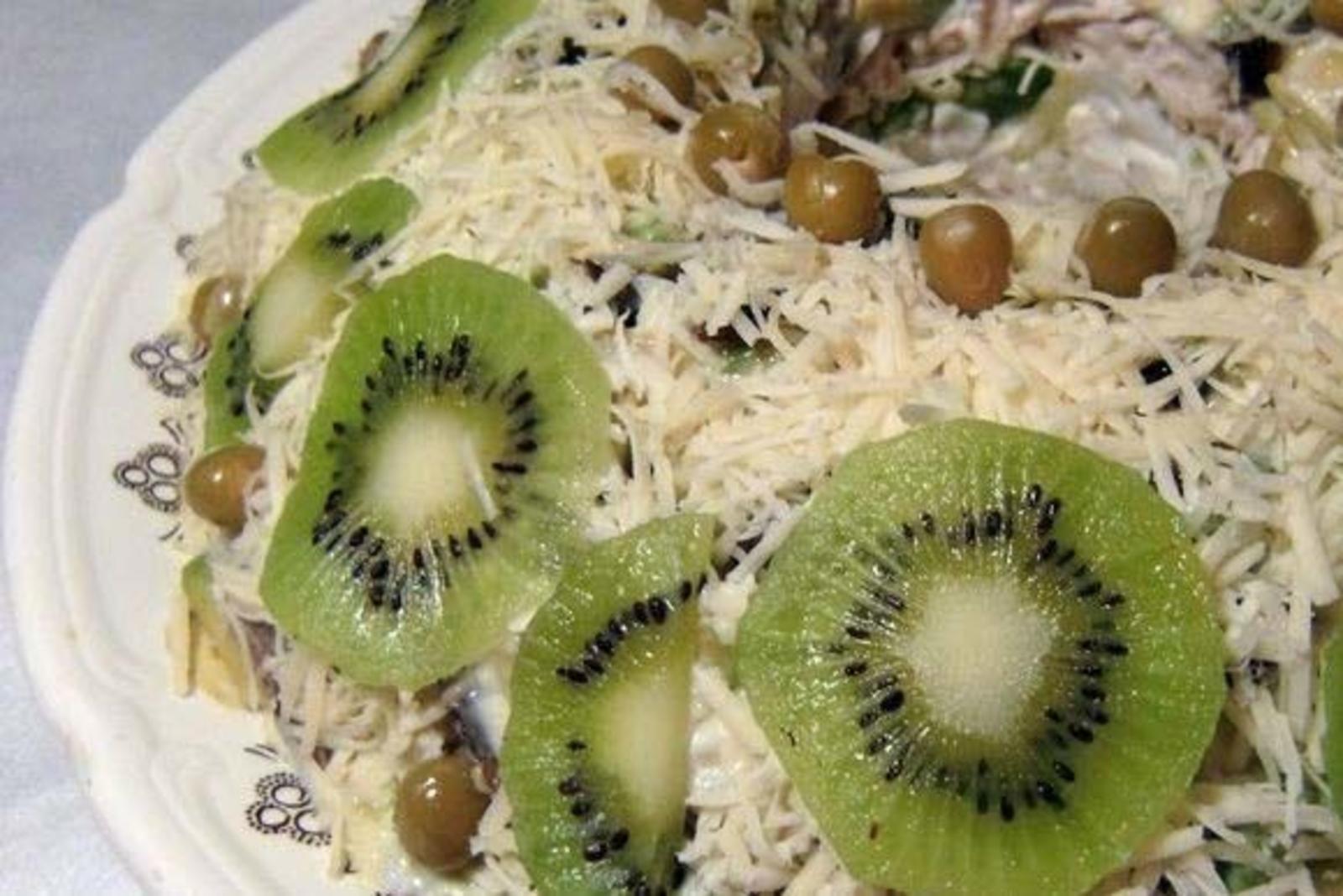 Куриный салат с киви