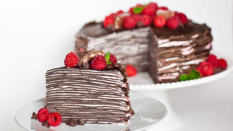 240807 Chocolate Raspberry Crepe Cake