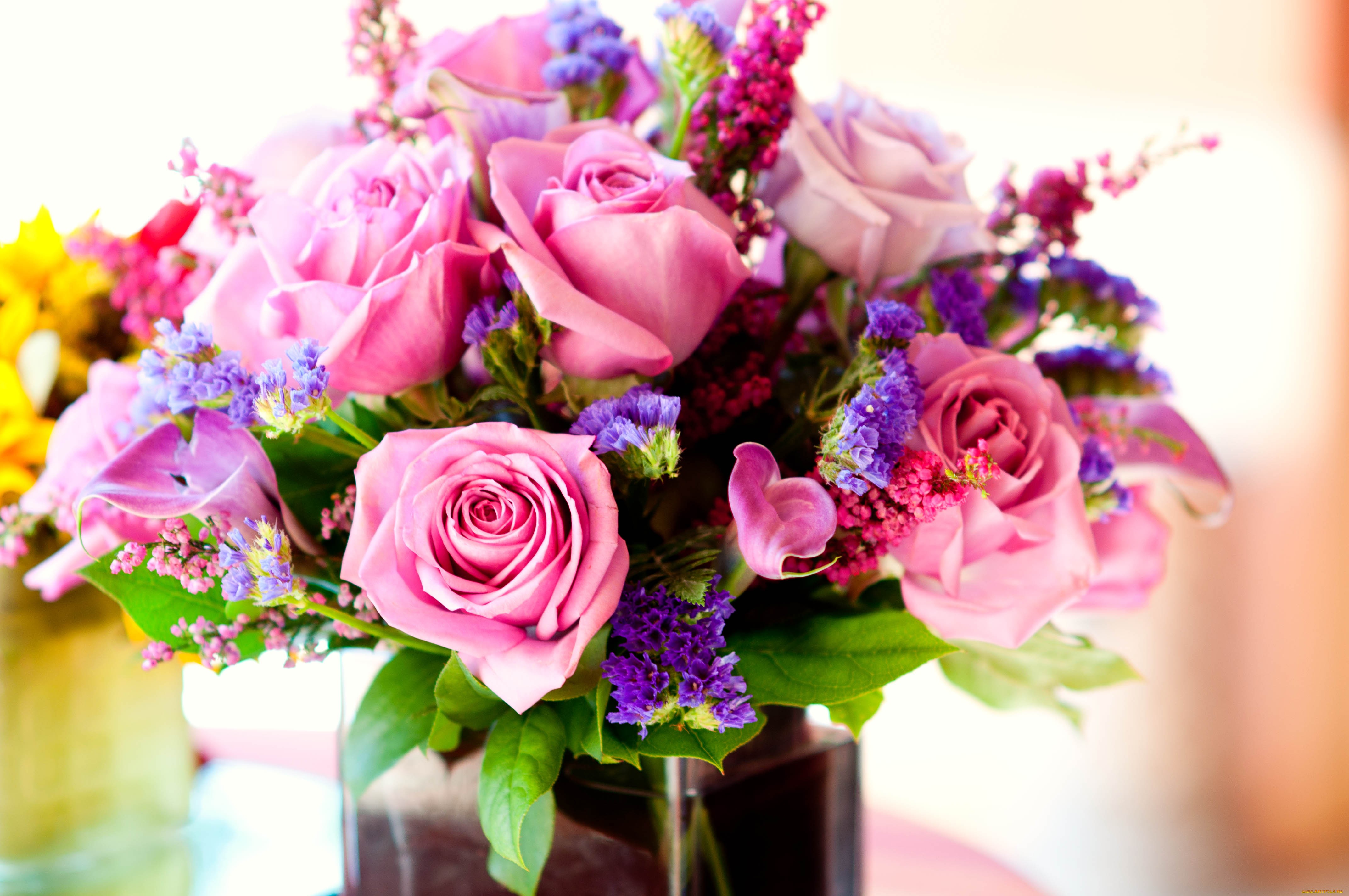 Красивый букет цветов для девушки с днем рождения картинки