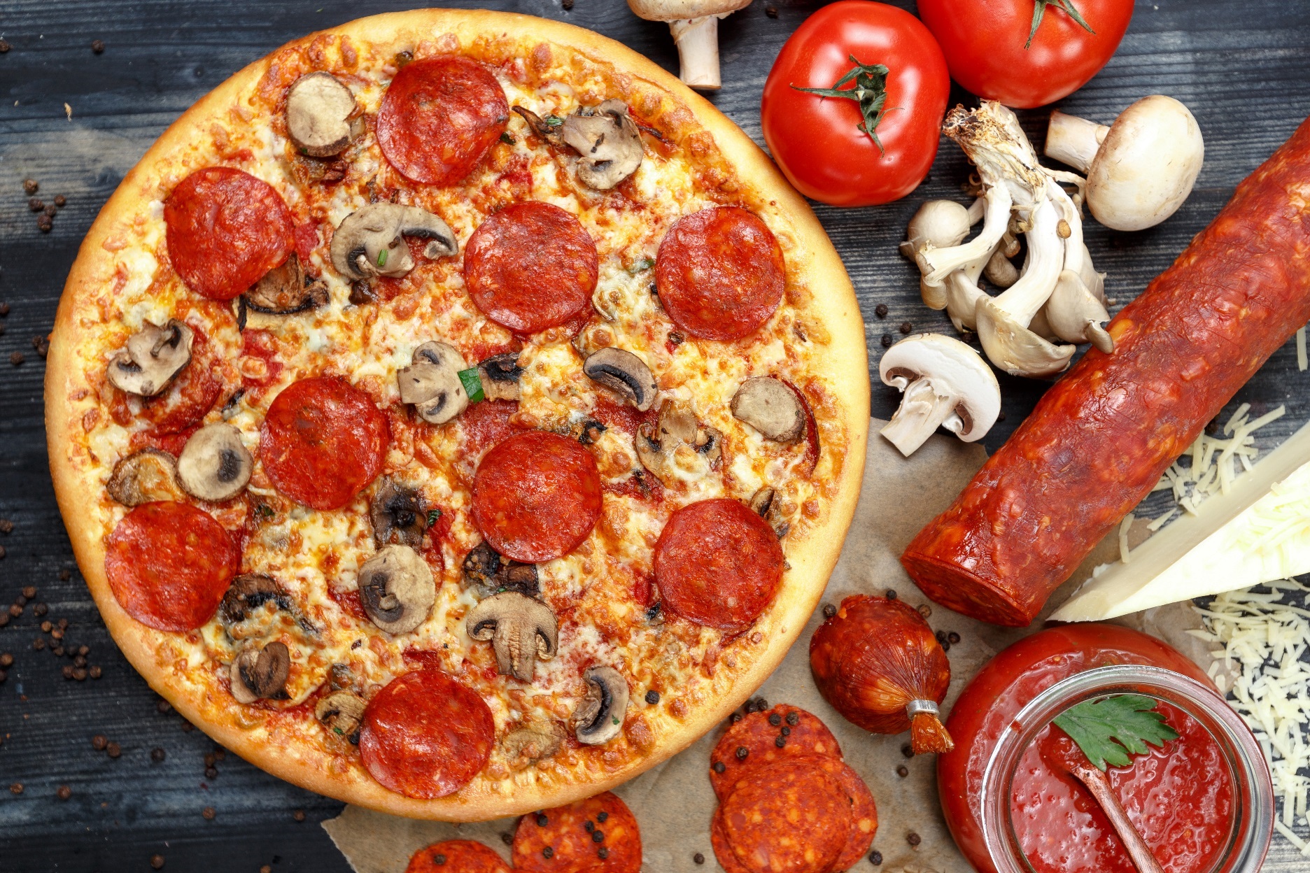 пицца с колбасой и грибами рецепты приготовления фото 71