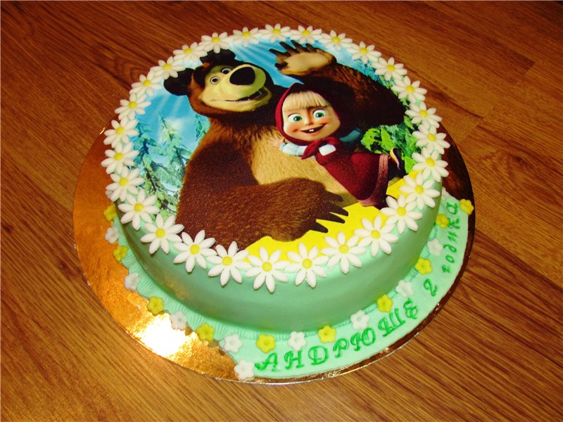 Детские торты Маша и медведь (34 фото)