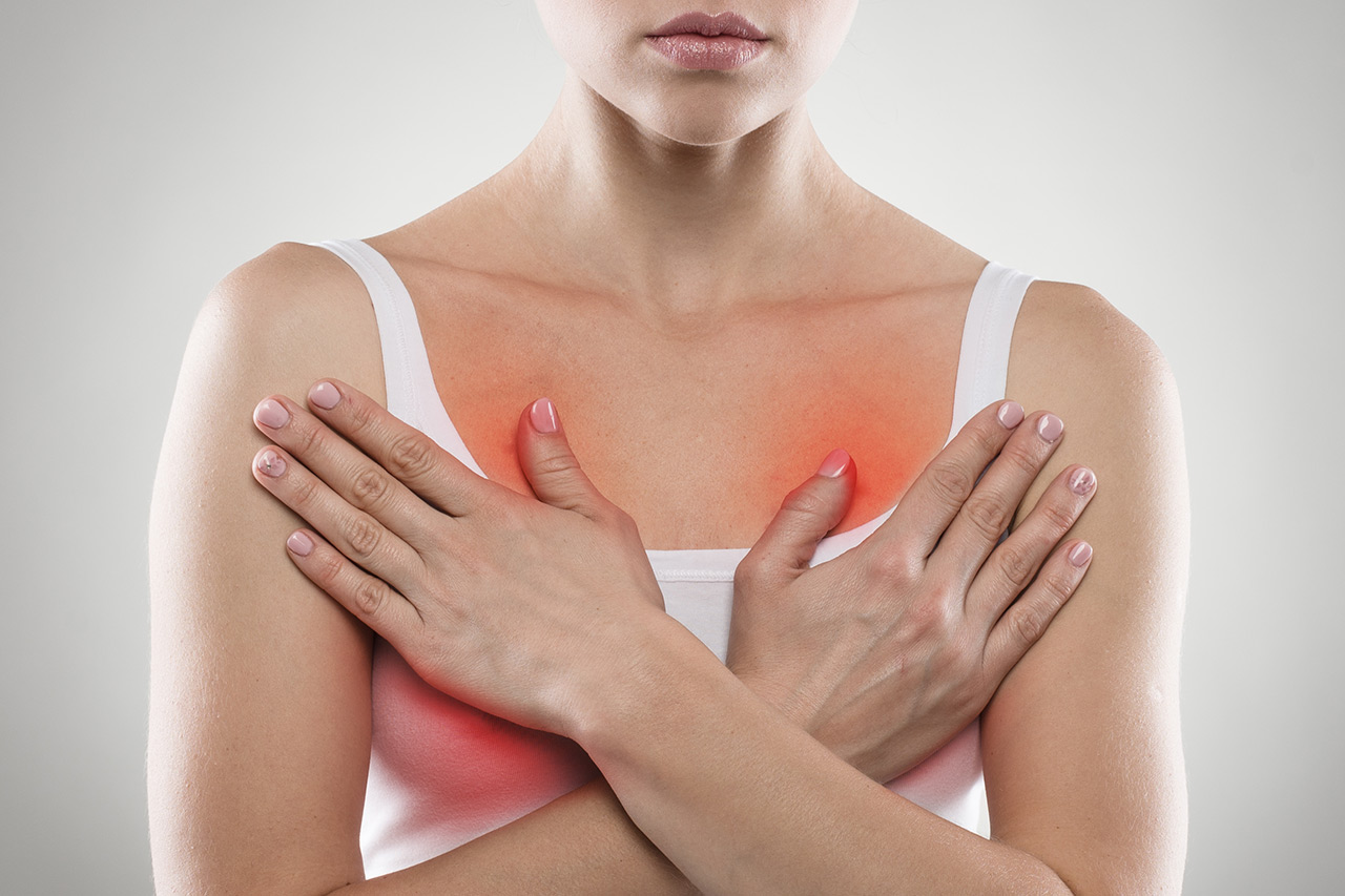 Почему болит грудь: перед месячными, во время беременности, в период  менопаузы, норма и патология