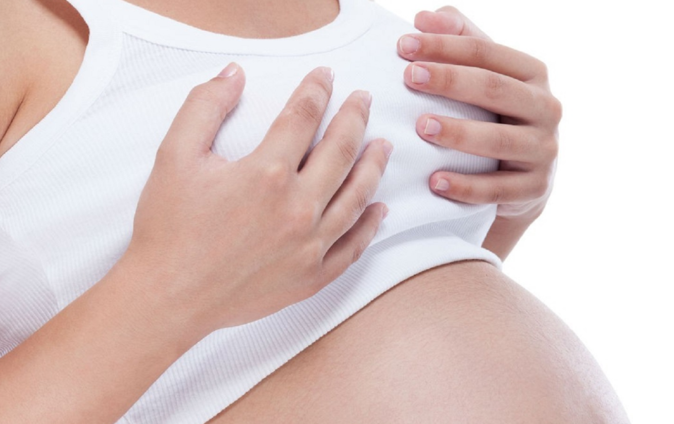 увеличивается грудь перед месячными или беременность фото 18