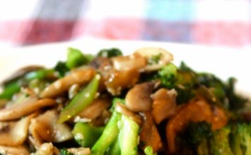 брокколи с шампиньонами